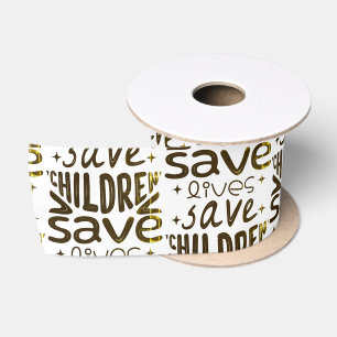 Ruban En Satin Sauver les enfants, sauver des vies