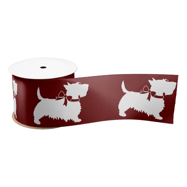 Ruban En Satin Scottish Terrier Scottish Chien Chien Chien Chien  (Bobine)