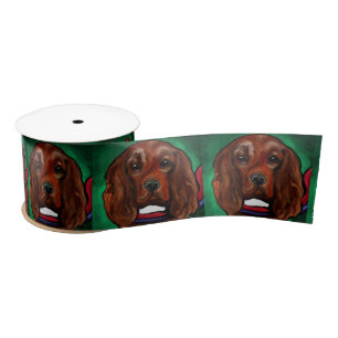 Ruban En Satin Setter Rouge Irlandais   