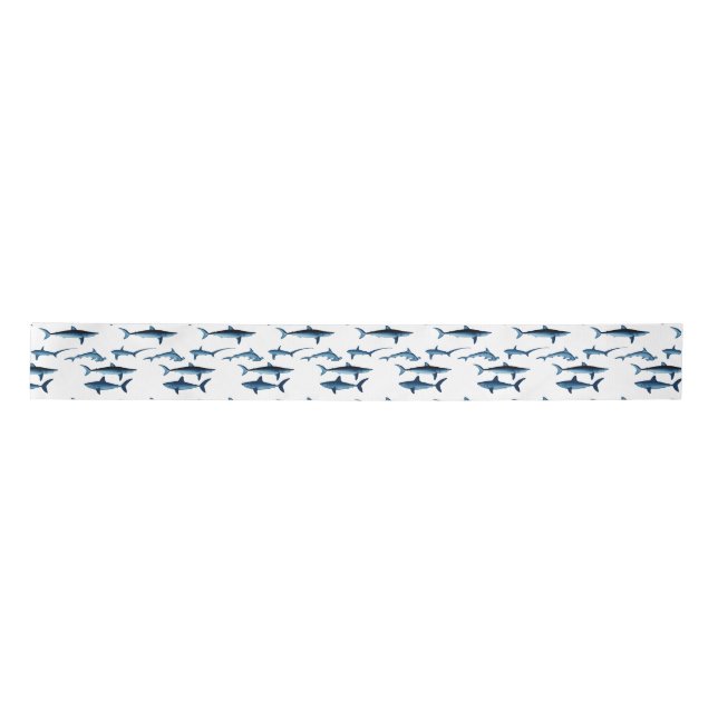 Ruban En Satin Shark Coastal Theme Blue Decoupage Tissue Paper (Devant)