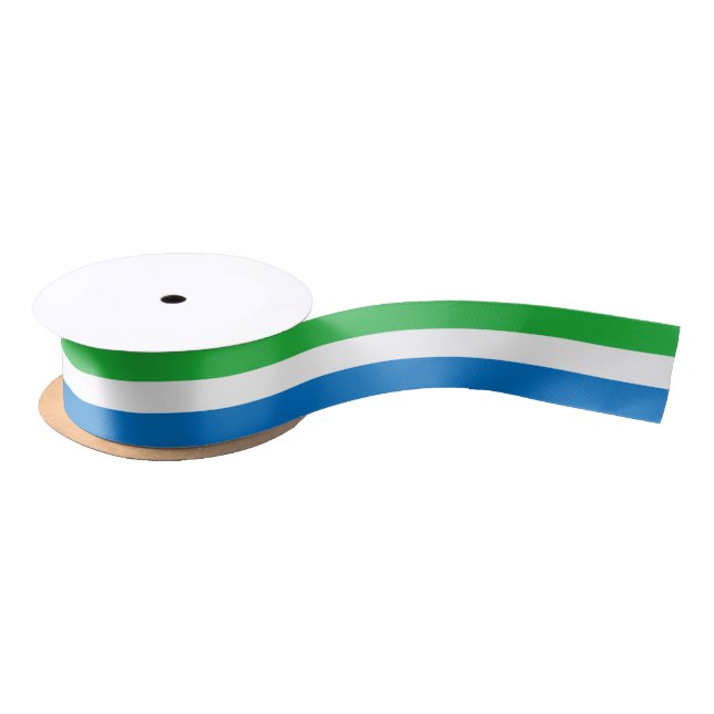 Ruban En Satin Sierra Leone Flag (Bobine)