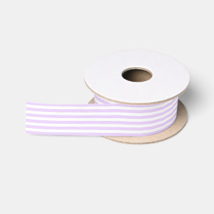 Ruban En Satin Simple Chic Motif Rayures Blanches Sur Fond Violet