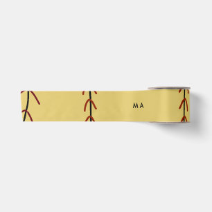 Ruban En Satin Simple monogramme ajouter votre nom lettre man min