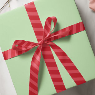 Ruban En Satin Simple rouge Whimsical mignon classique Motif rayé