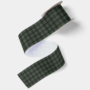 Ruban En Satin Simple vert à carreaux Noël vacances