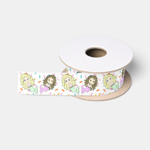 Ruban En Satin Sirène et bonbons arrosent le ruban