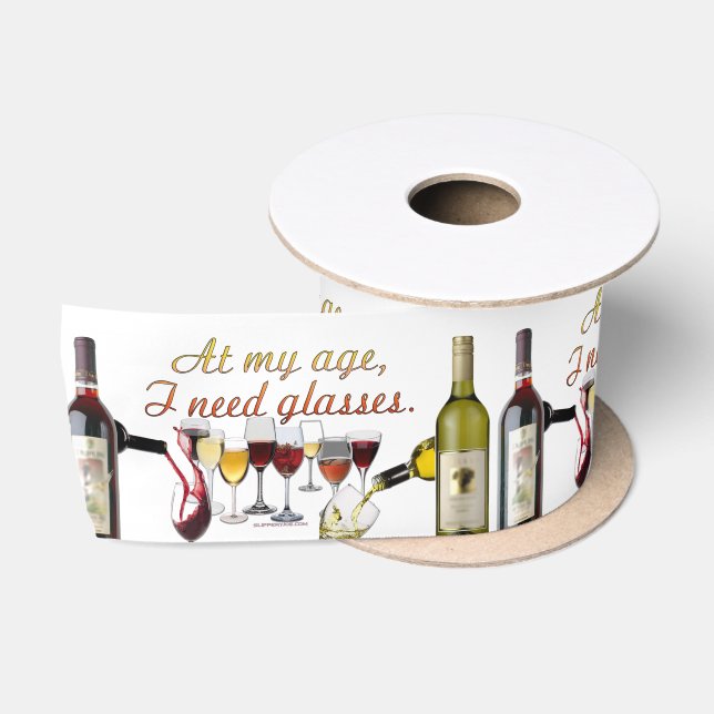 Ruban En Satin SlipperyJoe's Vins Verres de raisins fermentés vin (Bobine)