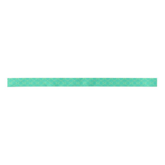 Ruban En Satin Smooth Arabesque - Motif géométrique Seafoam