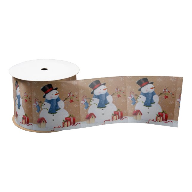 Ruban En Satin Snowman (Bobine)