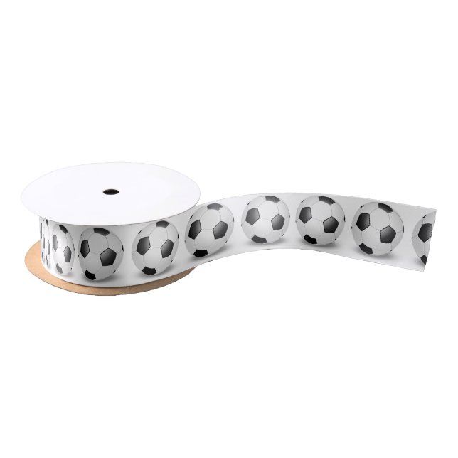 Ruban En Satin Soccer Balls (Bobine)