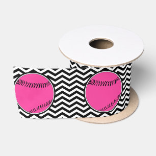 Ruban En Satin Soirée Soirée Coupe Rose & Noir Chevron Fastpiton