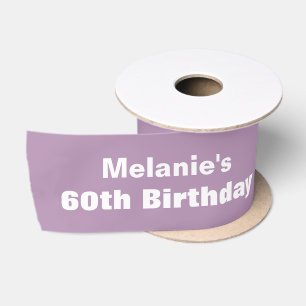 Ruban En Satin soixantième Anniversaire ou TOUT POURPRE fait sur