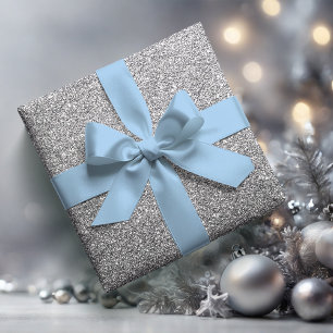 Ruban En Satin Solide bleu d'hiver doux de 1,5 pouce