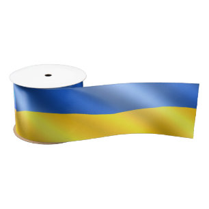 Ruban En Satin Soutenez l'Ukraine Ruban ukrainien Drapeau cadeau