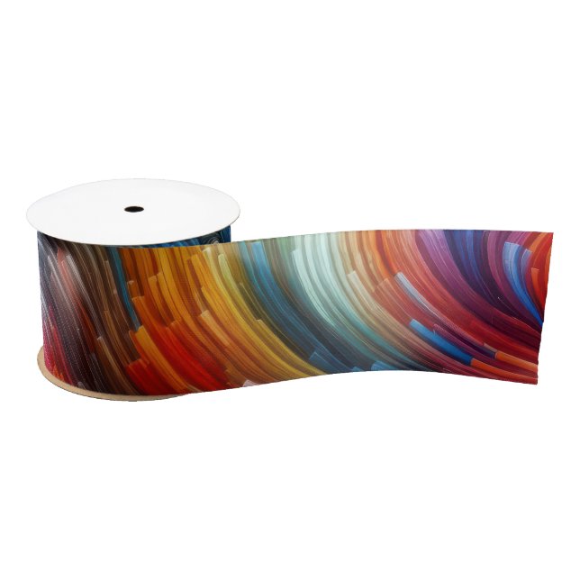 Ruban En Satin Spectre Abstrait contemporain (Bobine)