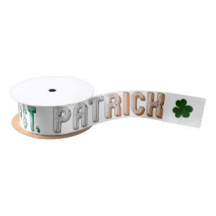 Ruban En Satin St. Patrick Irlande Irlande Irlande St. Paddy Typo