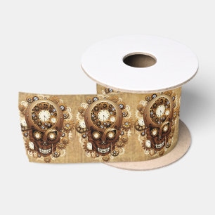Ruban En Satin Style gothique crâne vapeur