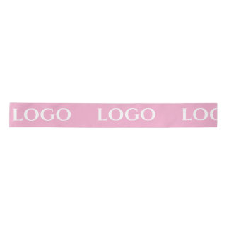 RUBAN EN SATIN STYLISH MODERN CUSTOMIZED YOUR LOGO MINIMAL PINK