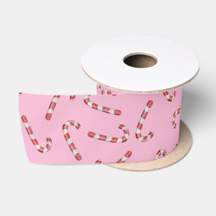 Ruban En Satin Sucre de canne bébé rose Vintage Noël