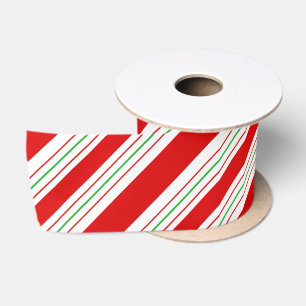 Ruban En Satin Sucre de canne de Noël Stripes ID259