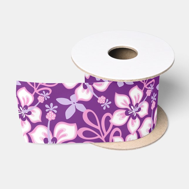 Ruban En Satin Surf JUNGLE (PURPLE COMBO) SATIN RIBBON (Bobine)