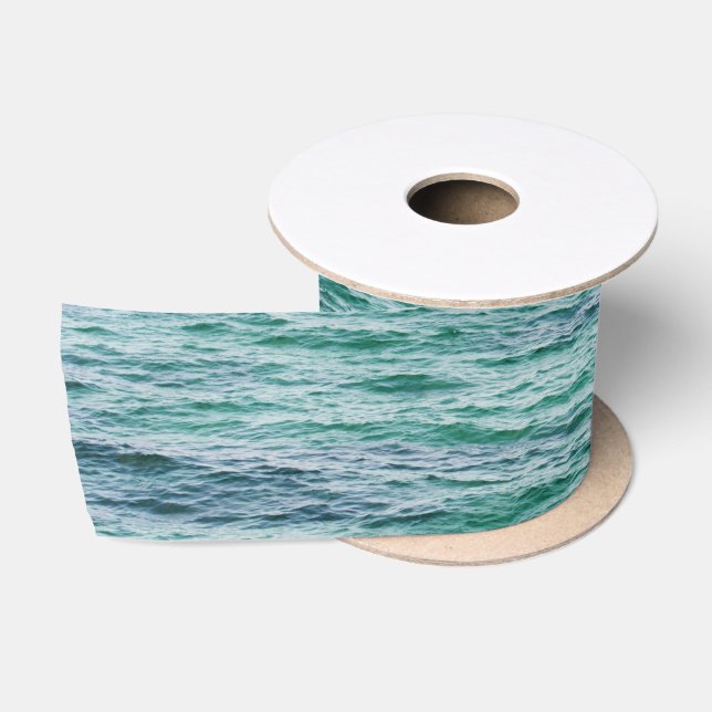 Ruban En Satin Surface de la mer (Bobine)