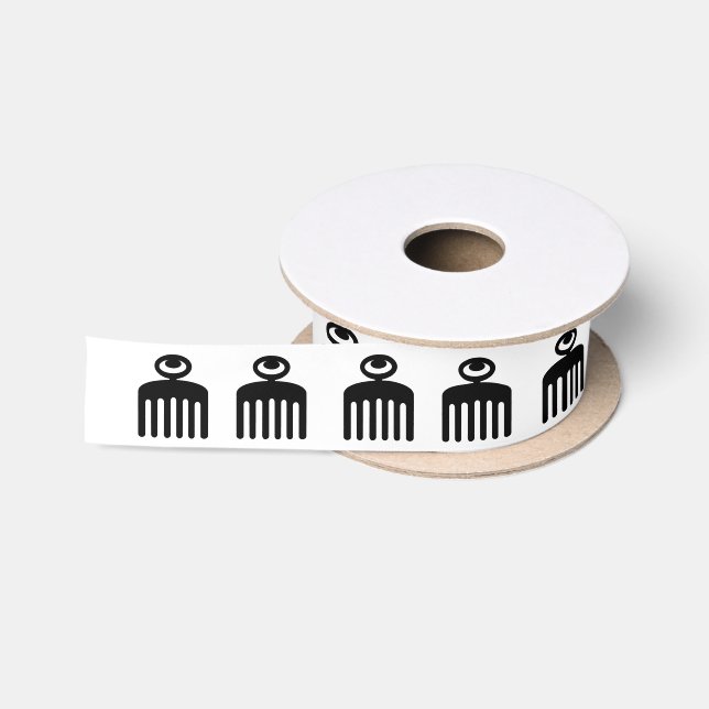 Ruban En Satin Symbole de Duafe | Adinkra pour la beauté féminine (Bobine)