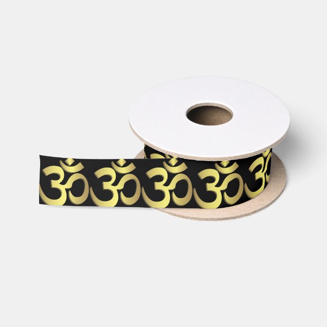 Ruban En Satin Symbole de yoga de l'OM (Aum) Namaste (Bobine)