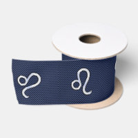 Symbole Leo d'argent sur l'impression en fibre de