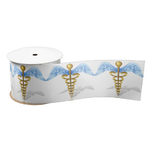 Ruban En Satin Symbole Médicale de caducée
