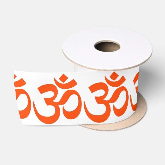 Ruban En Satin Symbole Om indien (Bobine)