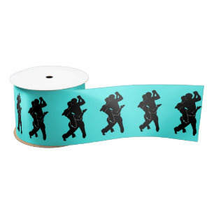 Ruban En Satin Tango Dancers Turquoise Ruban - Choisir la couleur