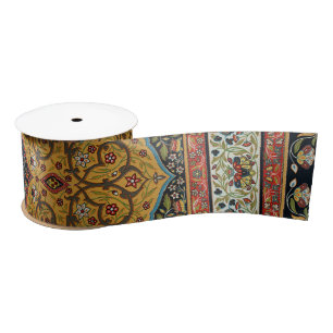 Ruban En Satin Tapis Élegant Tapisserie Perse Antique Riche