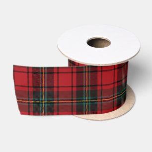 Ruban En Satin Tartan à carreaux intemporel rouge noir Ralph Noël
