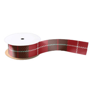 Ruban En Satin Tartan classique de Noël Rustique