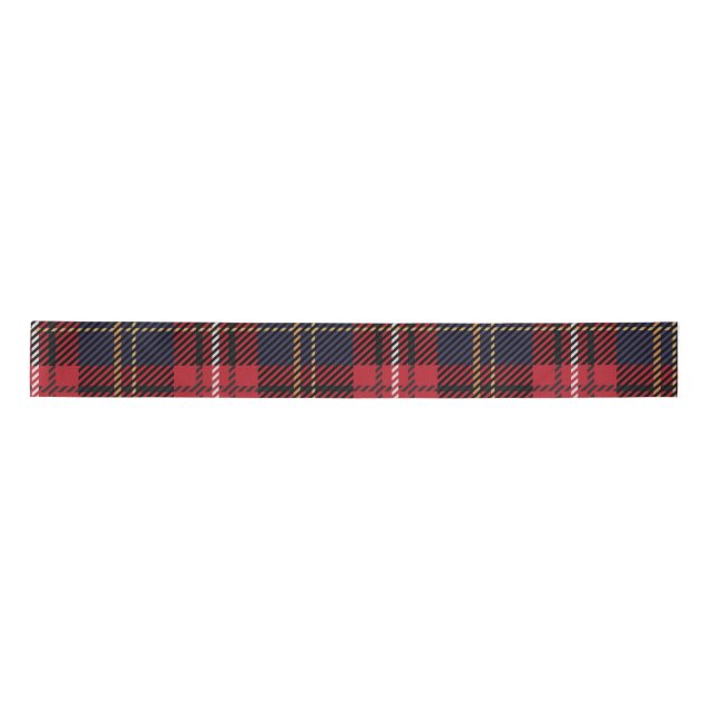 Ruban En Satin Tartan de Noël (Devant)
