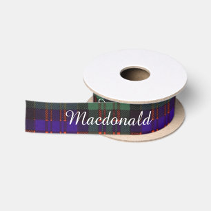 Ruban En Satin Tartan d'écossais de plaid de clan de Macdonald