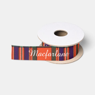 Ruban En Satin Tartan d'écossais de plaid de clan de Macfarlane