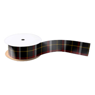 Ruban En Satin Tartan noir de clan