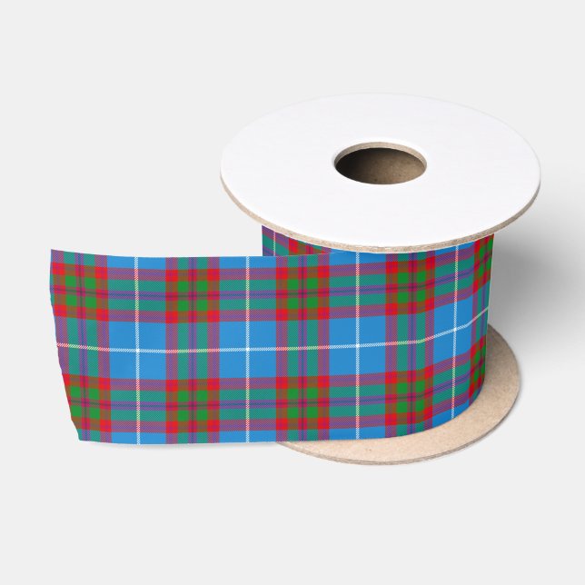Ruban En Satin Tartan, ville d'Édimbourg, plaid Blue Red Purple (Bobine)