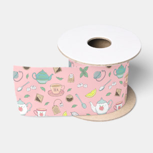 Ruban En Satin Tasses à thé et théières Vintage rose
