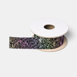 Ruban En Satin techno arc-en-ciel :