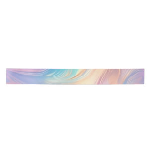 Ruban En Satin Tendance pastel rose bleu jaune abstrait vagues