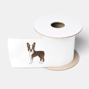 Ruban En Satin Tervueren et blanc Boston Terrier Mignons chiens d