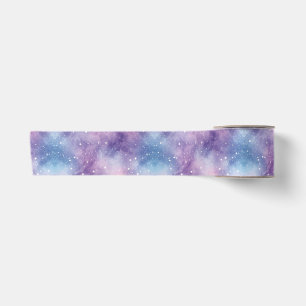 Ruban En Satin Texture de Galaxie Bleue Violette