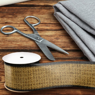 Ruban En Satin Texture de jute réaliste simple marron clair rusti