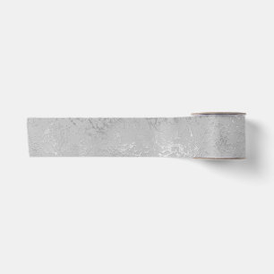 Ruban En Satin Texture métallique argentée rustique scintillante 