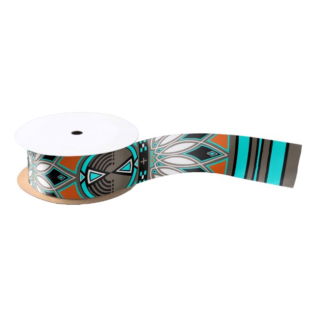 Ruban En Satin Thunderbird Aqua (Bobine)