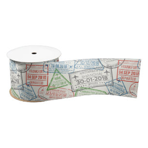 Ruban En Satin Timbres Visa de voyage