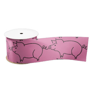 Ruban En Satin Tonnerre d'animal de porc